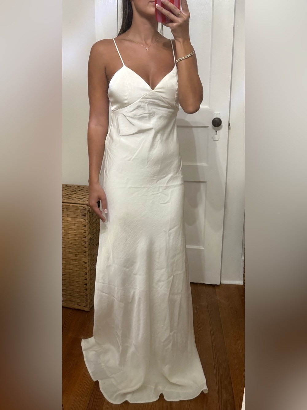 Lulus Ivory Slip Maxi Dress with Spaghetti Straps